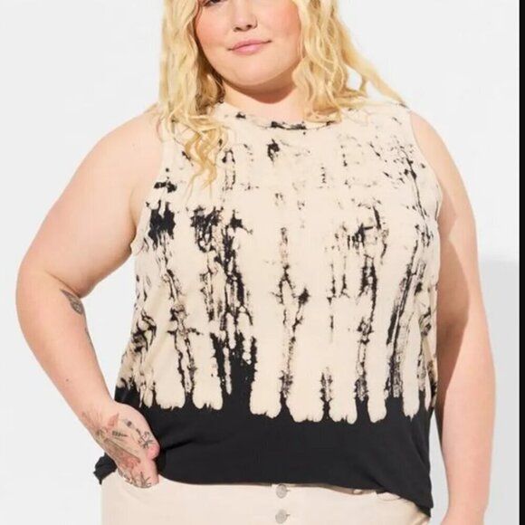 Torrid Vintage Cotton Jersey Crew Neck Slash Back Tank 2x NWT NEW - Picture 2 of 10